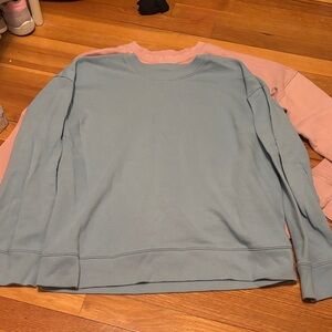 Blue and Pink Sweatshirts